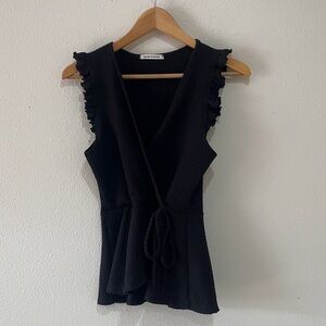 Elegant Black Sleeveless Blouse